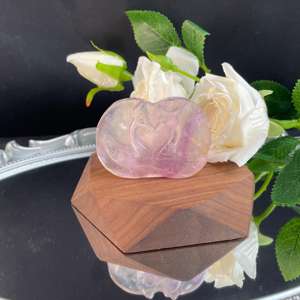 Высококачественная полированная скульптура лебедя из натурального кристалла флюорита, талисман для украшения дома - Product Image 4