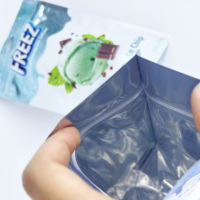 Sachets en plastique PE de qualité alimentaire, anti-odeur, avec fermeture éclair et designs personnalisés, pour crème glacée lyophilisée (tailles sur mesure)