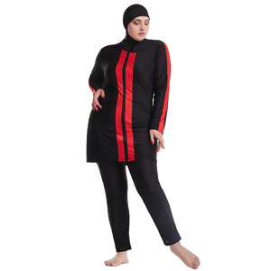 Nuovo Costume da Bagno Islamico per Donne Musulmane Taglie Forti, Traspirante e ad Asciugatura Rapida, Maniche Tre Quarti, Stampa Mediorientale, Abbigliamento da Spiaggia - Product Image 2