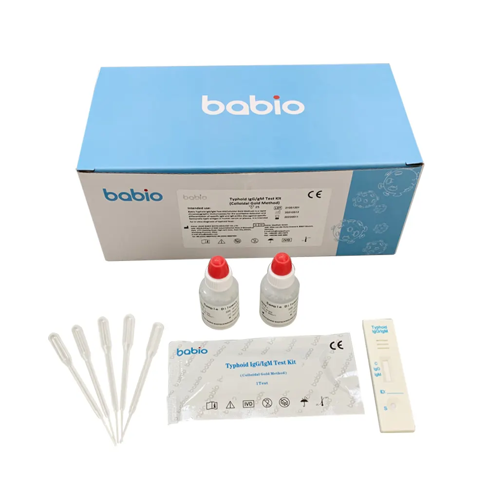 Babio מפעל ישיר מכירות סלמונלה Typhi/Paratyphi A נוגדן IgG/IgM ערכת בדיקה