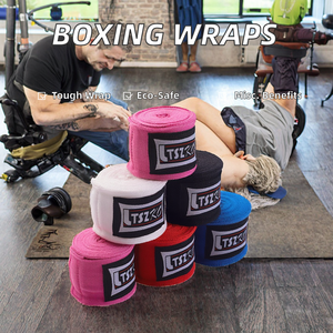 Vendas de Boxeo de Algodón Coloridas con Logotipo Personalizado, Semi-Elásticas, Ecológicas, de Alta Calidad - Product Image 2