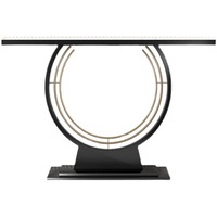 Console d'entrée décorative murale de style moderne et minimaliste, avec plateau en marbre et structure métallique, nouveau style chinois, pour hall d'entrée.