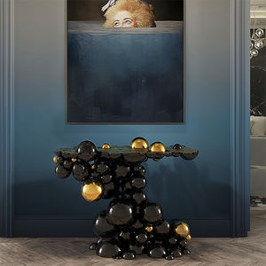 Consolle d'ingresso <span class=keywords><strong>di</strong></span> alta gamma, stile moderno <span class=keywords><strong>di</strong></span> lusso leggero, in acciaio inossidabile con design artistico verniciato <span class=keywords><strong>di</strong></span> alta qualità. - Product Image 5