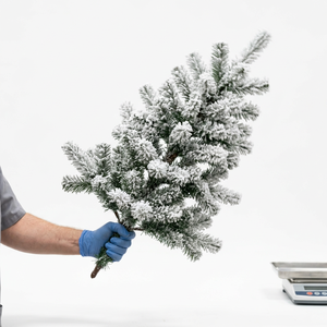 <span class=keywords><strong>Sapin</strong></span> de Noël floqué pré-éclairé de haute qualité, 7,5 pieds, 100 % PE, effet neige réaliste, 3000 LED, alimentation USB, personnalisable - Product Image 4