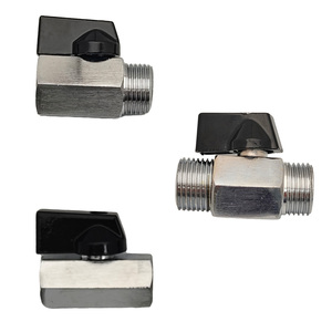 Mini-vanne à boisseau sphérique en acier inoxydable BSP 1/4'' femelle/mâle, vanne manuelle pour gaz et eau 1/4 1/8 1/2 3/4 - Product Image 2