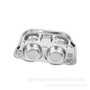 Assiette à déjeuner pour enfants en acier inoxydable 304, en forme d'ours, avec compartiments, pour étudiants - Product Image 5