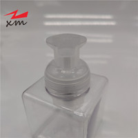 Bouteille pompe carrée transparente rechargeable en PET de 250 ml, distributeur de mousse vide en plastique pour savon pour les mains et nettoyant visage