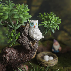 Simülasyon Baykuş Reçine El Sanatları Süs Bahçe Yosunu Mikro Peyzaj Hayvan Temalı İş Hediyesi Eve Taşınma Süsü - Product Image 2