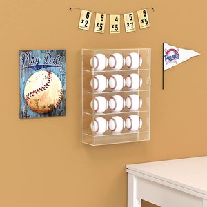 Bóng Chày Hiển Thị Kệ Trường Hợp Giữ 12 Quả Bóng Rõ Ràng <span class=keywords><strong>Cube</strong></span> Bóng Chày Hiển Thị Box Acrylic Chất Liệu Và UV Bảo Vệ Memorabilia Bóng - Product Image 3