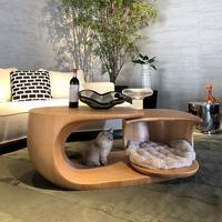 Table basse de luxe moderne personnalisée Cage pour chat Table d'appoint personnalisée avec impression de nid pour chat et chien Lits pour chat Style designer