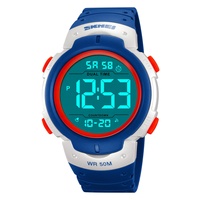 Skmei Luxus Dual Time Countdown Alarm Datum Led Display Hot Selling Mode Sport Männer Relojes Digital Plastic Uhren