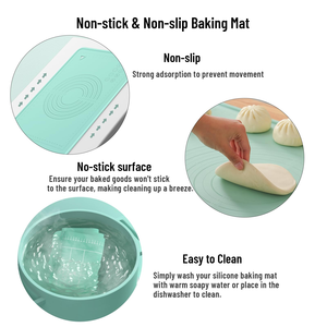 Customized Logo Food Grade <b>Silicone</b> Rectangle Baking <b>Mat</b> OEM ODM Reusable Non Stick Pastry <b>Mat</b> Wholesale - Product Image 3
