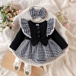 Ensemble deux pièces pour bébé, nouveau <span class=keywords><strong>printemps</strong></span>-automne, manches volantes, barre de soutien, sac, <span class=keywords><strong>manteau</strong></span> à pattes, bandeau pour cheveux - Product Image 2