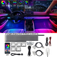 Éclairage ambiant personnalisé en usine facile à installer Symphony Kit universel de bande lumineuse ambiante à LED RGBIC pour intérieur de voiture