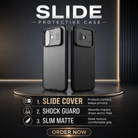 Étui de téléphone Nillkin pour Xiaomi Redmi Note17 Pro avec couverture de caméra coulissante, antichoc, anti-empreintes digitales, coque de protection TPU+PC