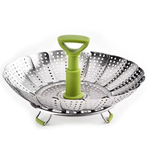 Panier <span class=keywords><strong>vapeur</strong></span> pliable en acier inoxydable écologique de 9/11 pouces, compatible four, passoire portable pour aliments et légumes pour la cuisine - Product Image 1