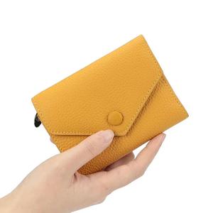 Portefeuilles courts AndoBag pour femmes, en cuir de vache véritable, portefeuille à trois volets tendance, grande capacité, porte-monnaie fin, porte-cartes 1561 - Product Image 6