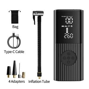 Mini điện không dây xi lanh đôi xe Máy nén khí DC 12V xách tay đa chức năng máy bơm không khí lốp inflators cho xe