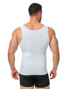 <strong>Men</strong> Seamless Body Shaper <strong>Vest</strong> Invisible Hem Less Chest Binder Gynecomastia Flattening <strong>Compression</strong> Tank - Product Image 3