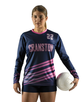 Jersey Voli Tanpa Lengan Desain Khusus Pria dengan Cetak Sublimasi untuk Wanita