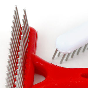 Peine Rastrillo Autolimpiante de Tamaño Personalizado 13.5 * 9cm, Herramientas de Aseo de ABS y Acero Inoxidable para el Cuidado del Cabello de Mascotas y Animales - Product Image 4