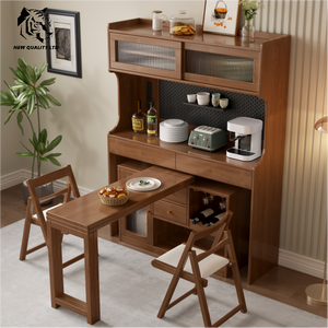 factory wholesale well priced customized small moq eco-friendly dishe cabinet new designed home furniture wood kitchen cabinet - Product Image 6