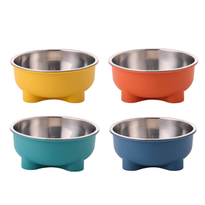 2026 New Stylish Solid Rounded Cat <strong>Dog</strong> Pet Food <strong>Bowl</strong> Stainless Steel Separable Easy To Clean - Product Image 1