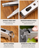 Pince de cuisine en alliage de titane, outil de cuisson multifonctionnel pour le camping, accessoire léger pour la randonnée et le barbecue