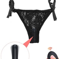 Starker Vibrations-Slip-Vibrator mit Spitze, Fernbedienung, 10 Frequenzen, abnehmbar, Sexspielzeug für Erwachsene, zum Flirten