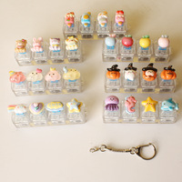 Gantungan Kunci Resin Lucu, Mainan Fidget Keyboard Mekanik, Mainan Penghilang Stres, Aksesoris Tas DIY, Liontin Mini Unik, Hadiah