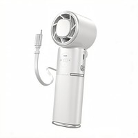 Nouveau ventilateur portatif haute vitesse 2026 avec refroidissement par glace, 9000 mAh, pliable, mini ventilateur de poche pour extérieur avec chargement USB