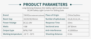 TCS40-04 khuyến mại an toàn bức xạ Detector an toàn bức màn ánh sáng lưới cảm biến tia hồng ngoại, an toàn bức màn ánh sáng - Product Image 5
