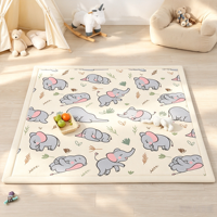 Tapis de jeu pour enfants éducatif, léger, écologique, antidérapant, en velours corail, certifié CPC, hydrofuge