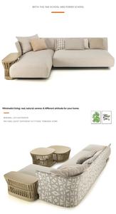 Divano da Esterno Easy Hart in Rattan con Struttura in Lega di Alluminio, Impermeabile e Resistente ai Raggi Solari, Arredamento da Giardino - Product Image 4