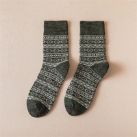 Chaussettes en laine Bioserica Era pour hommes, chaussettes en cachemire mérinos épaisses et douces pour l'hiver, chaussettes longues de style ethnique rétro pour hommes