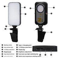 Mini projecteur LED portable lumière de remplissage de téléphone portable pour Selfies extérieurs éclairage de pantalon de poche à rabat avec clip