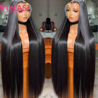 Peluca de Cabello Humano Barata Pre-Arrancada con Encaje Frontal Transparente para Mujeres Negras - Perruque Naturel Cheveux Humain