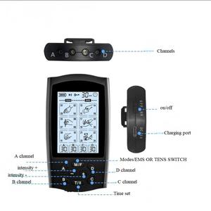 Langlebiger 24-Modus 4-Kanal Tragbarer TENS-Therapie EMS-Massagegerät für Schulter und Nacken mit Hintergrundbeleuchteter LED-Anzeige zur Schmerzlinderung für den Heimgebrauch - Product Image 3