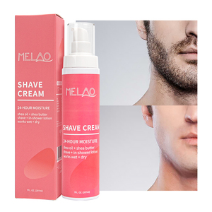 Crème à raser naturelle et écologique pour femmes et hommes, sans parfum, transparente, vegan, 207 ml, marque privée MELAO - Product Image 2