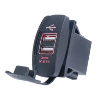 Chargeur de voiture double USB modifié WELFNOBL 12-24V 3.1A Prise d'alimentation intelligente double port Bus Bateau Marine Moto Chargeur de voiture