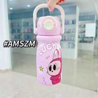 Personnalisable 500ml nouveau dessin animé mignon Bulabubuu étudiant enfants Portable extérieur en acier inoxydable paille bouteille d'eau tasse