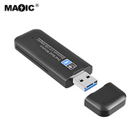 Adaptador WiFi USB 3.0 de 1300Mbps, Doble Banda 2.4G 5G, Adaptador de Red Inalámbrica BT5.0, Dongle WiFi para PC, Laptop, Computadora de Escritorio