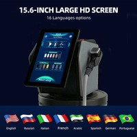 Appareil portable de haute qualité 2-en-1 pour l'épilation au laser diode et le rajeunissement de la peau avec écran couleur LCD de 15,6 pouces, longueur d'onde de 755 nm