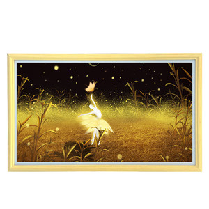 32inch nghệ thuật kỹ thuật số Máy vẽ tranh thông minh Bảo tàng thông minh khung ảnh hiển thị gỗ Màn hình LED kỹ thuật số biển - Product Image 2