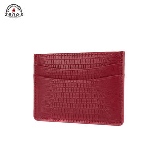 Tarjetero de Lujo Zenos de Alta Calidad con Logotipo Personalizado, Funda Delgada de Cuero PU con Patrón de Lagarto y Protección RFID para Tarjetas de Crédito e Identificación - Product Image 2