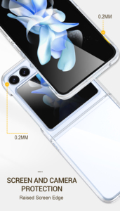 Étui de téléphone pc clair pour <span class=keywords><strong>samsung</strong></span> z flip 6 étui de téléphone portable transparent antichoc pour <span class=keywords><strong>samsung</strong></span> z flip 4 5 6 - Product Image 4
