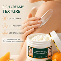 Crème hydratante éclaircissante pour le corps à la niacinamide et à la vitamine C, soin anti-gerçures pour les coudes, lotion éclaircissante pour les taches sombres de la peau du corps
