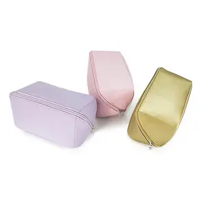 Bolsa de maquiagem para meninas, bolsa organizadora de maquiagem com zíper grande e multicolorida, para produtos de higiene pessoal, bolsa para cosméticos