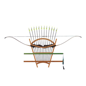 Zhengfeng Bamboo Fan Shaped Arrow Stand For Recurve Bow Compound Bow Traditional Bow Archery Range Use - Product Image 2