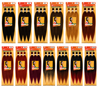 Lot de 58 pouces de cheveux à tresser pré-étirés, 150g, Yaki doux, pour tresses faciles, Box Braids, sans nœuds, fibre basse température